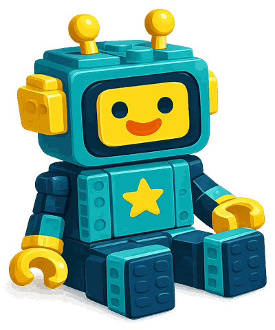 Mascote robô do Brinca Bits
